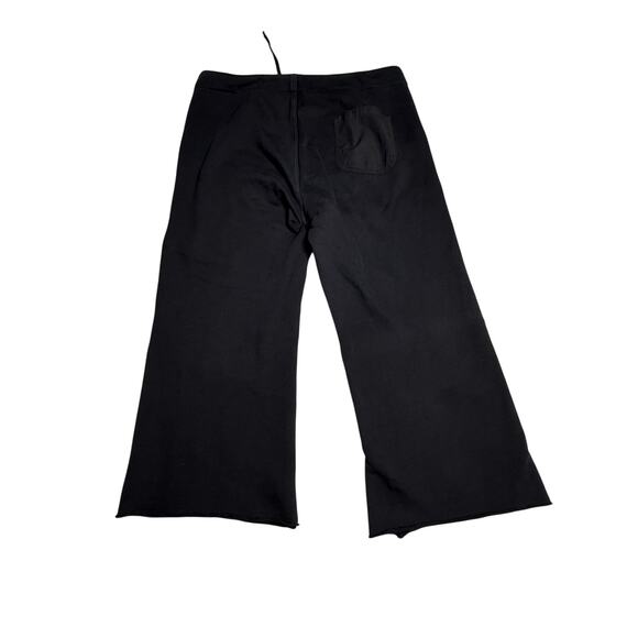 Nili Lotan Kiki Pants Women's Large Crop Wide Leg Black 100% Cotton Made USA - Picture 2 of 7